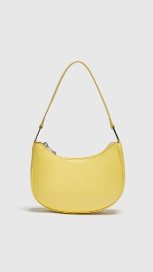 Shoulder Bag With A Mock Croc Finish