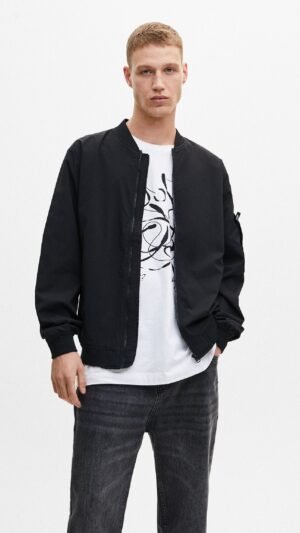 Lightweight Zipped Bomber Jacket